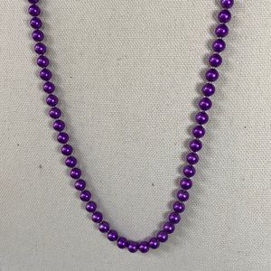 Bright beautiful purple bead necklace